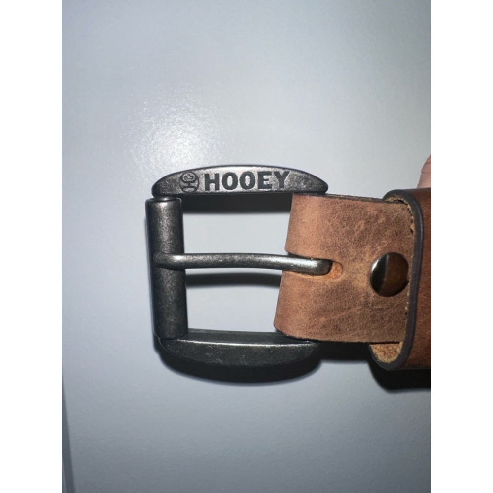 Men's Hooey Brown Leather Belt Size 36